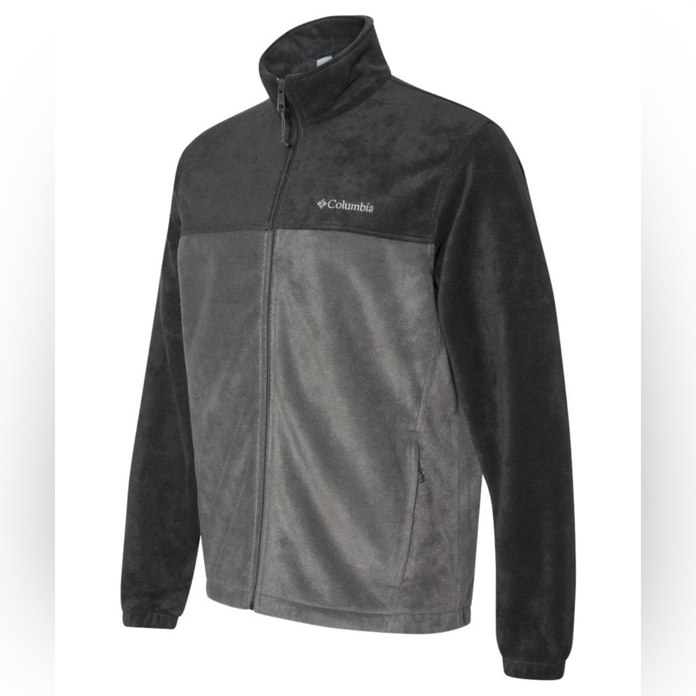 Columbia Men’s Steens Mountain Gray Colorblock Fleece Jacket Size 2X Tall